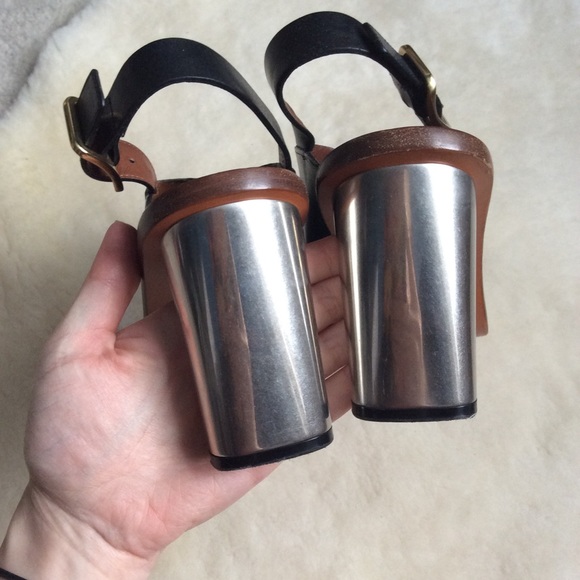 Celine metallic heel sandals, rare find, 7.5 - Picture 4 of 8